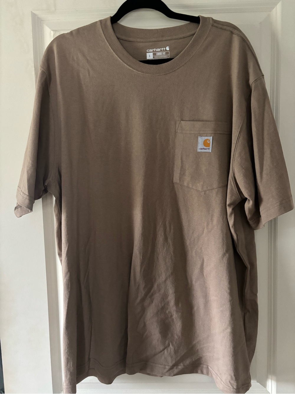 Carhartt Loose Fit Short-Sleeve Pocket Tee in Tan